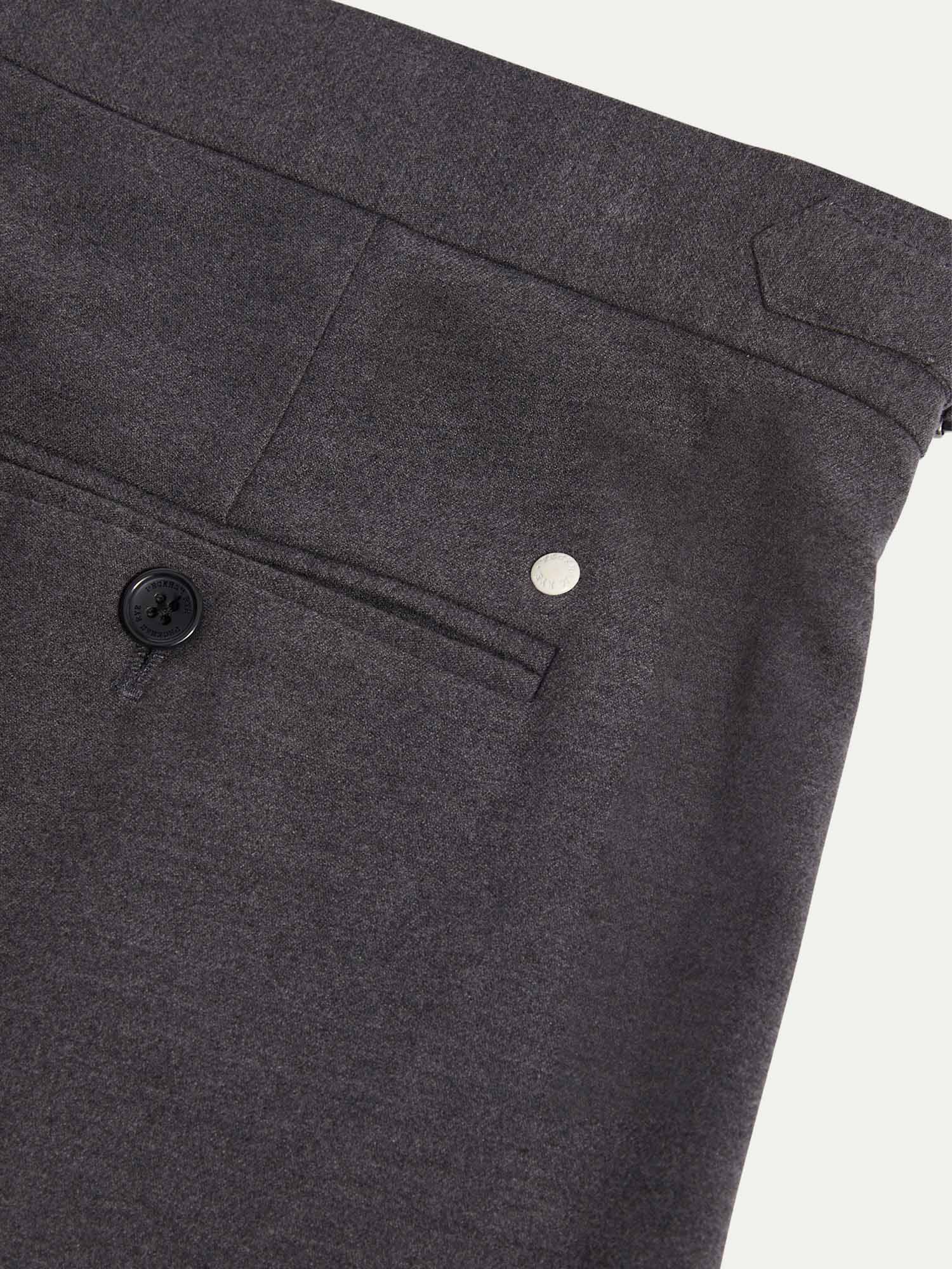 Twill Blend Smart High Waisted Trouser in Charcoal Grey - Image 10