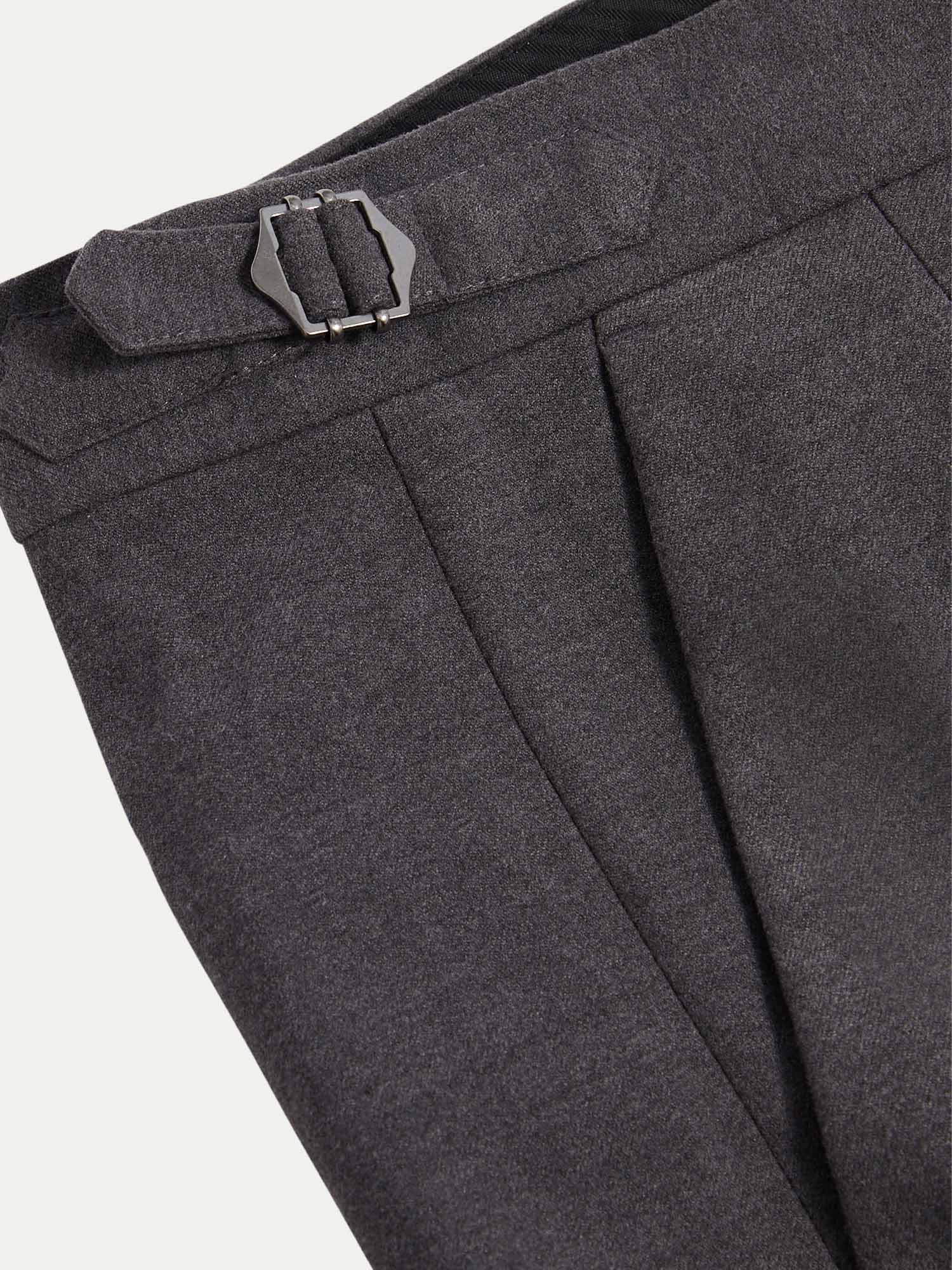 Twill Blend Smart High Waisted Trouser in Charcoal Grey - Image 8