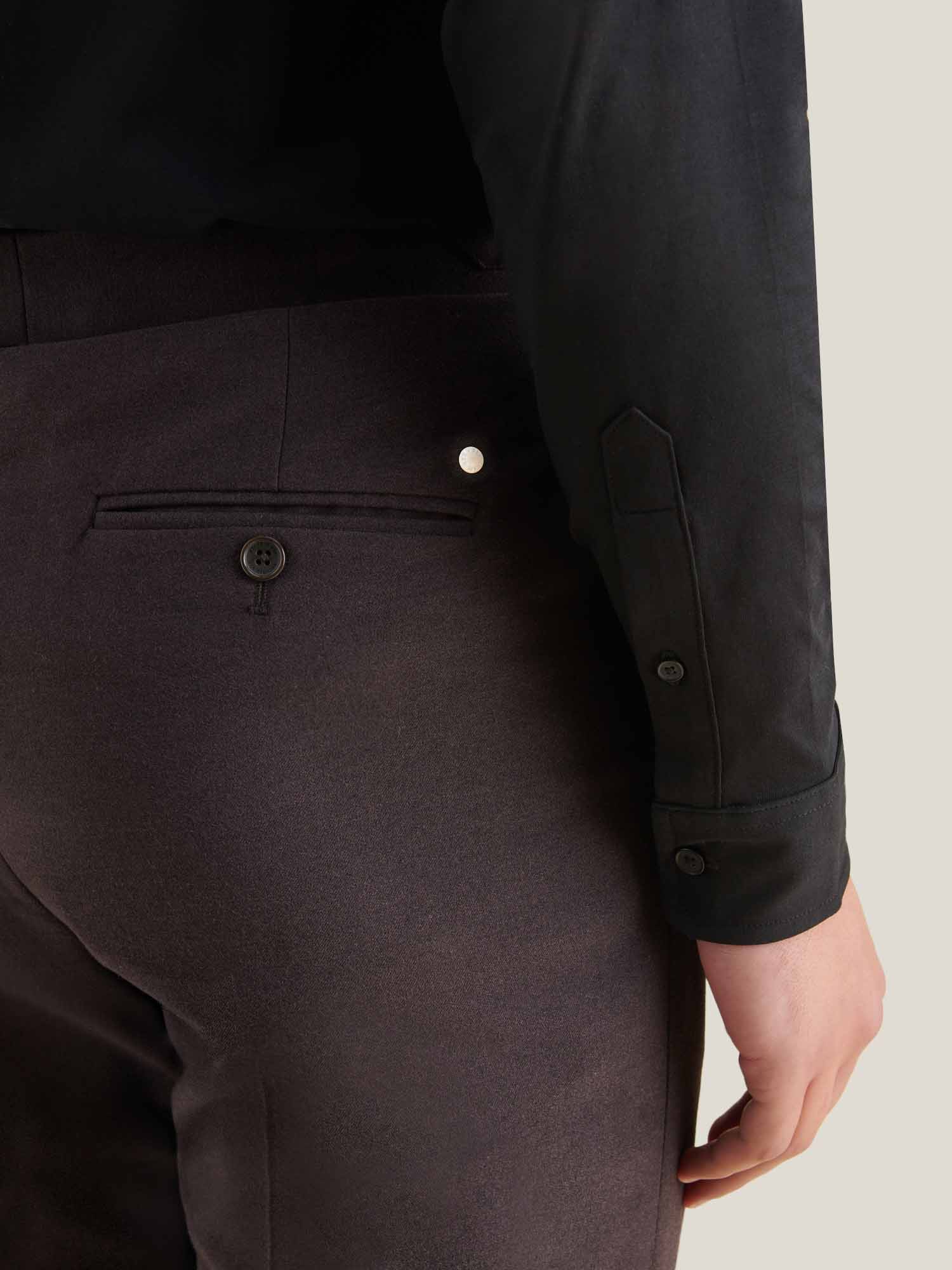 Twill Blend Smart High Waisted Trouser in Java - Image 5