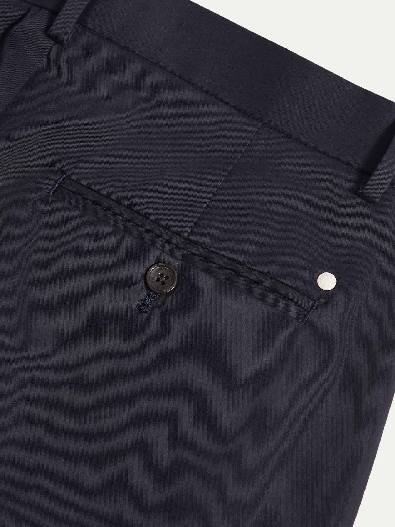 Dean Stretch Cotton Trouser in Dark Sapphire Navy - Image 8