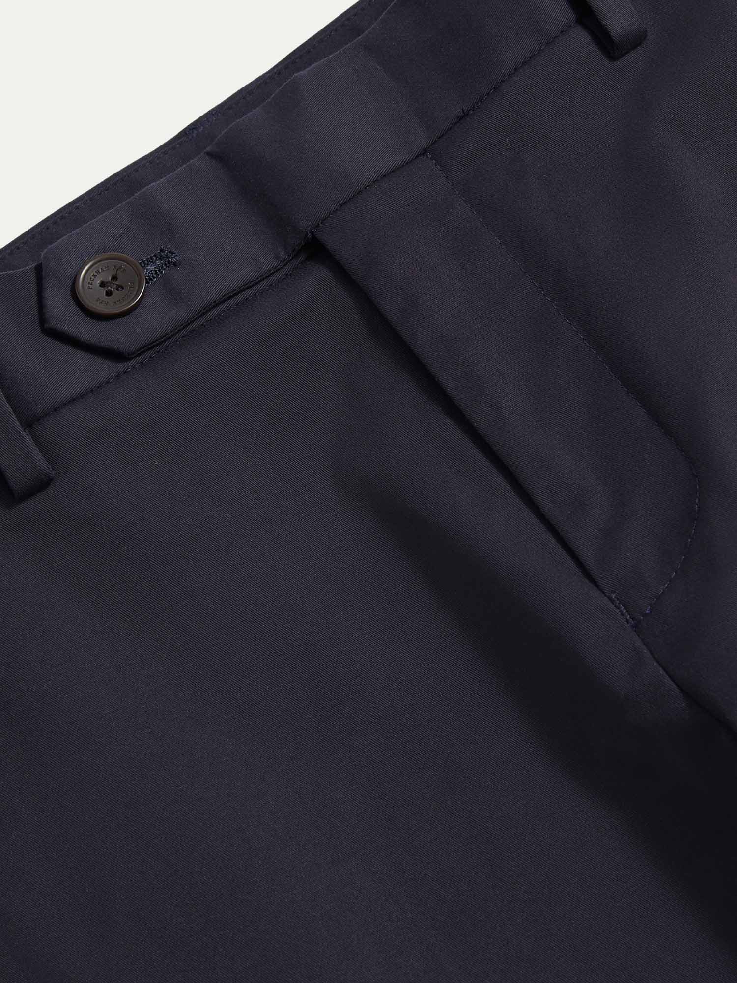 Dean Stretch Cotton Trouser in Dark Sapphire Navy - Image 9