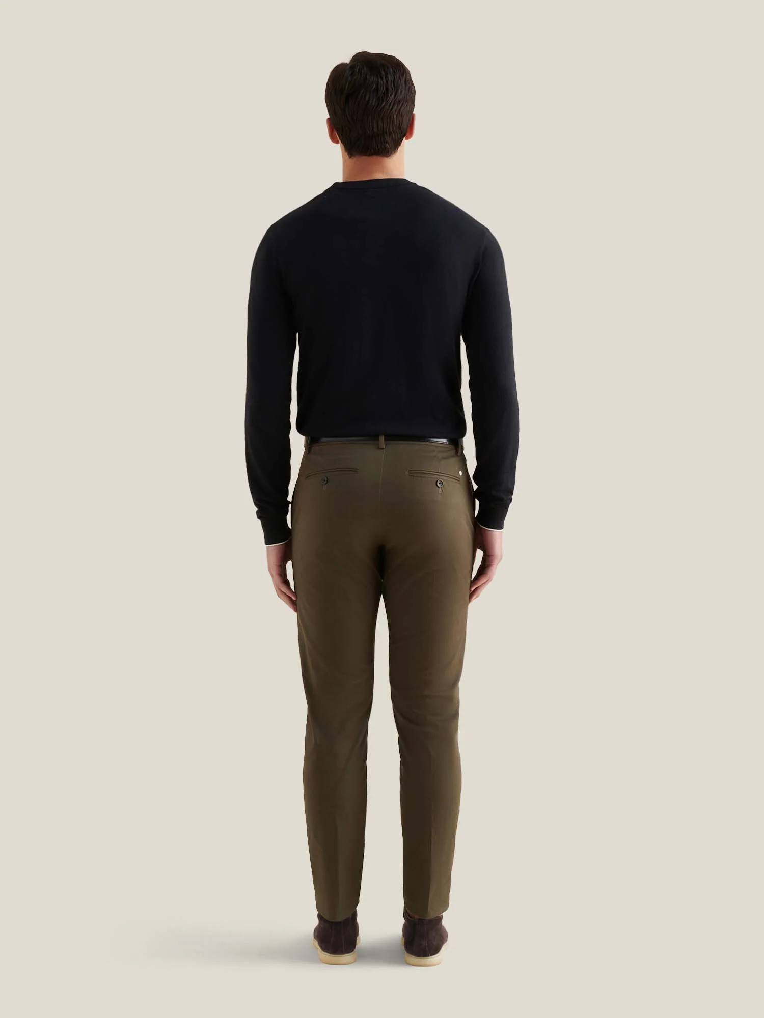 Dean Stretch Cotton Trouser in Sea Turtle - Image 4