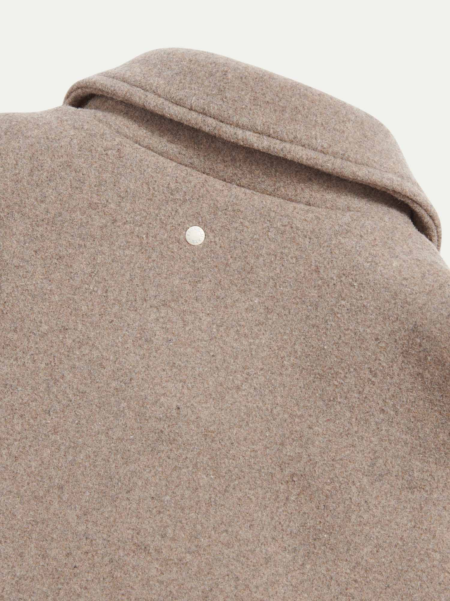 Wool Blend Bomber Jacket in Simply Taupe - Image 10