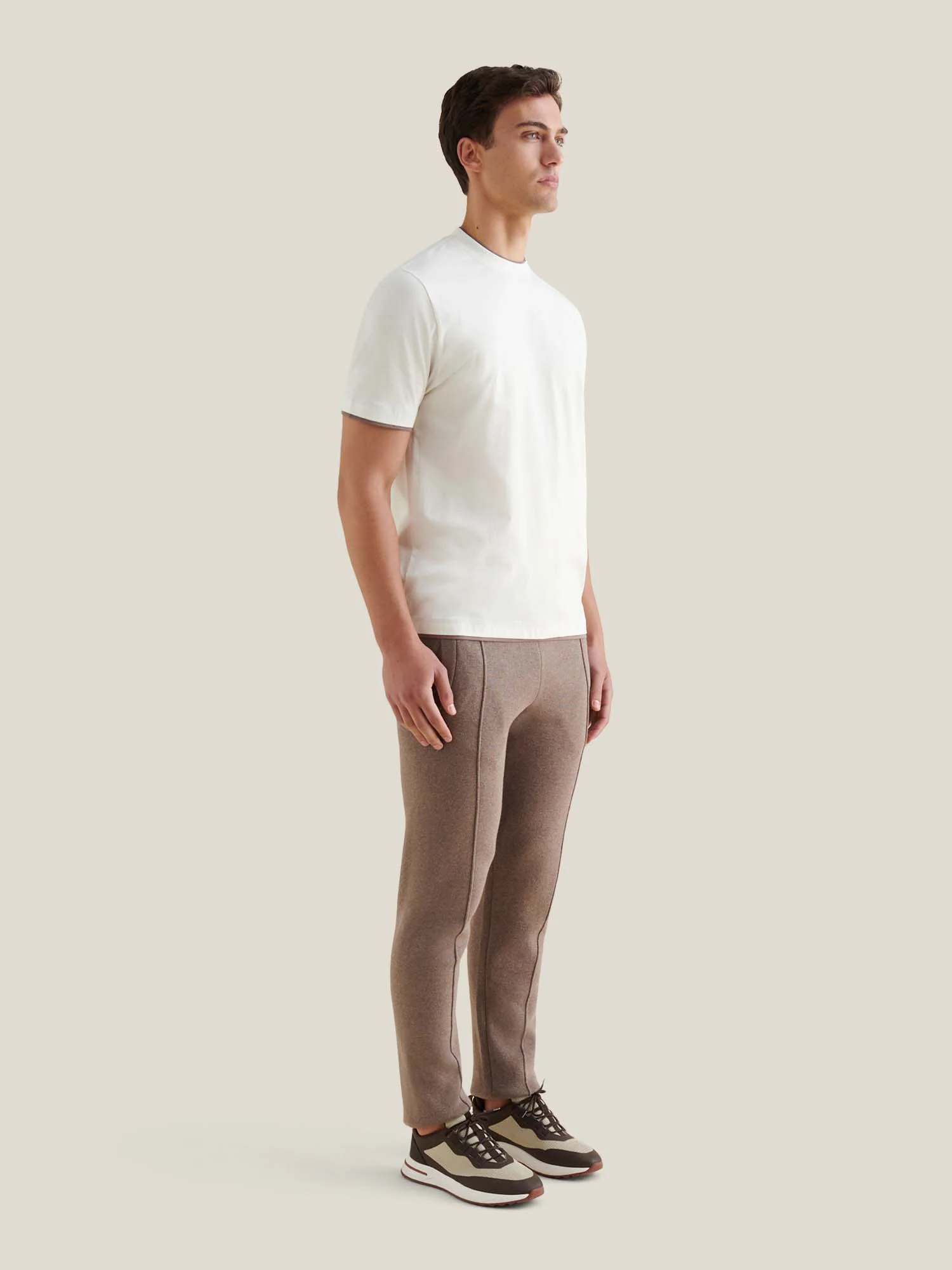 Burlington Double Layer T-Shirt in Egret - Image 3