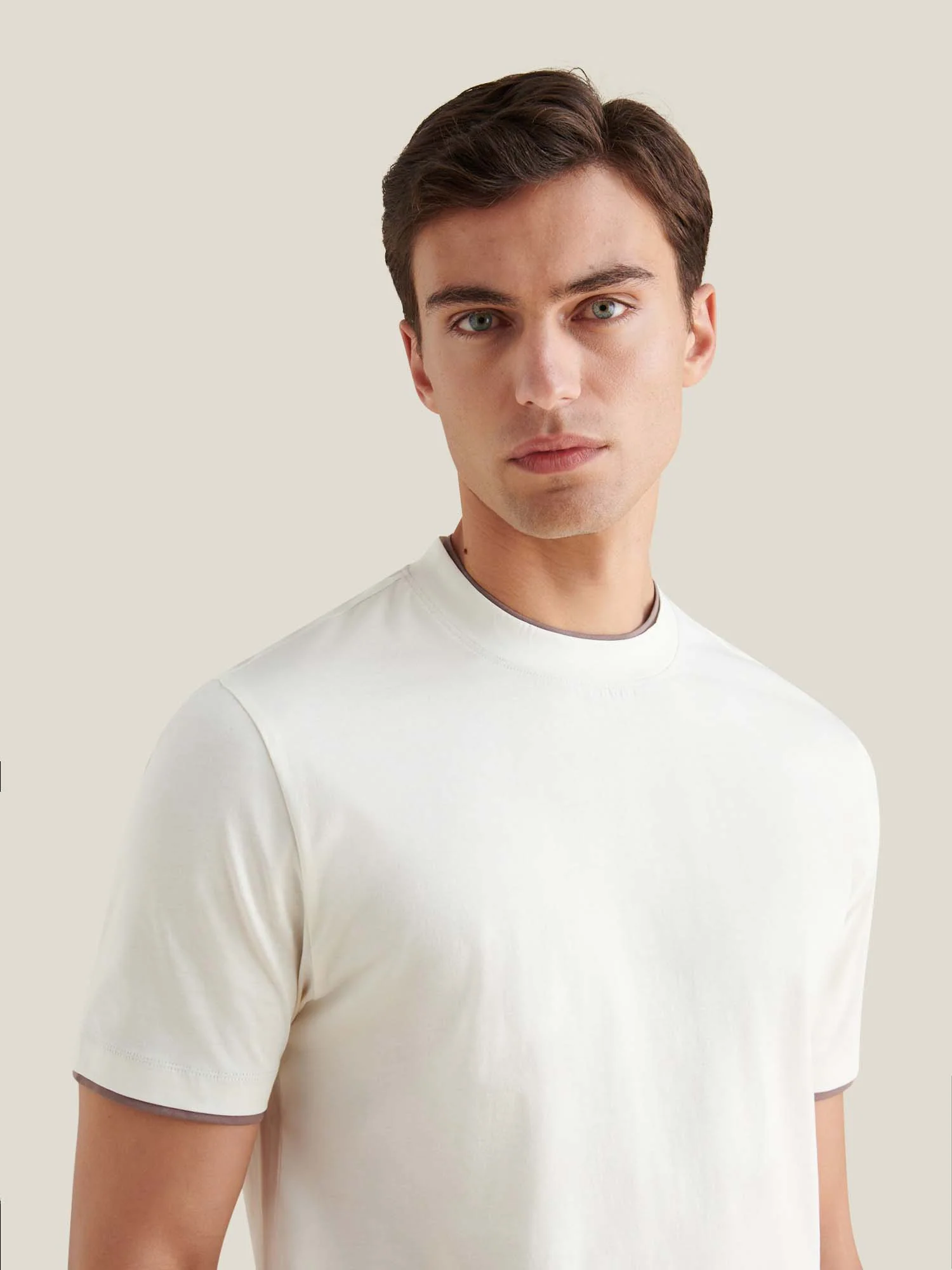 Burlington Double Layer T-Shirt in Egret - Image 6