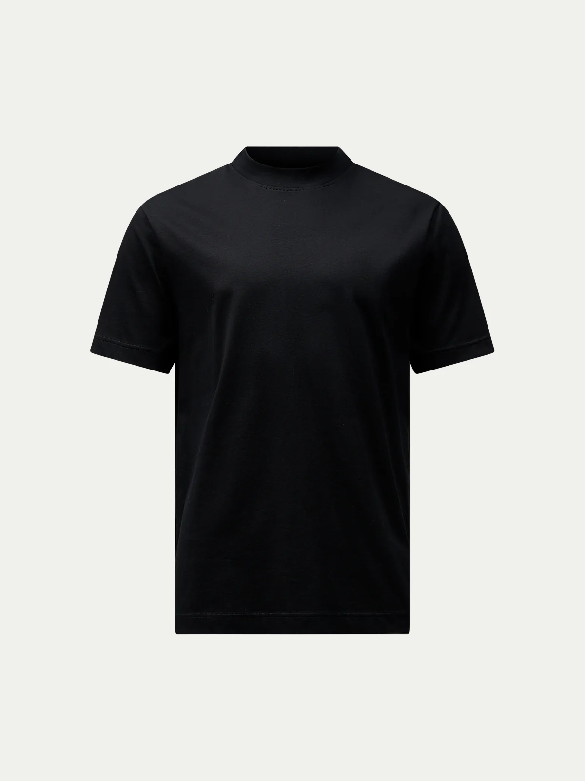 Devonshire Mercerised Cotton T-Shirt in Black - Image 10