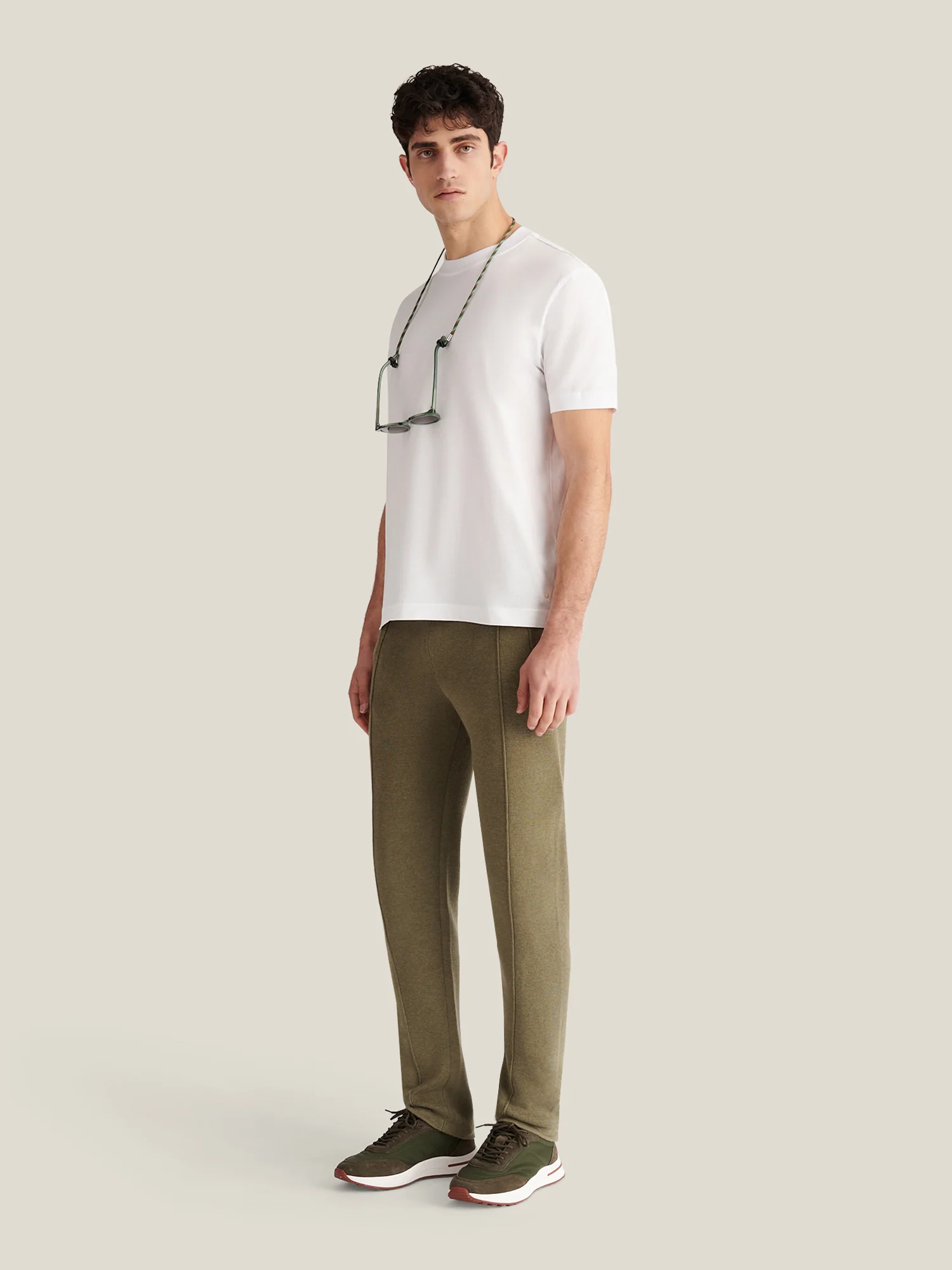 Devonshire Mercerised Cotton T-Shirt in Bright White - Image 3
