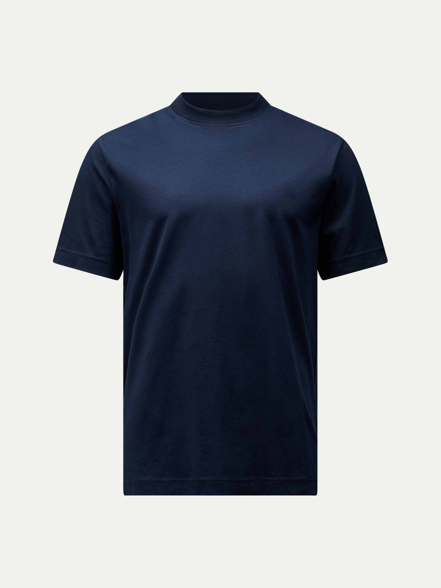 Devonshire Mercerised Cotton T-Shirt in Dark Sapphire Navy - Image 6