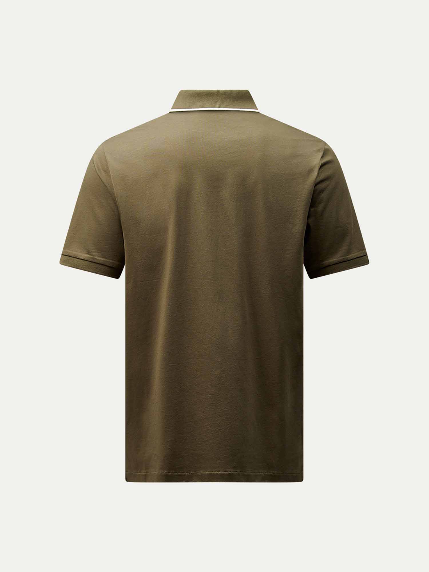 Warwick Tipped Mercerised Polo Shirt in Sea Turtle - Image 3