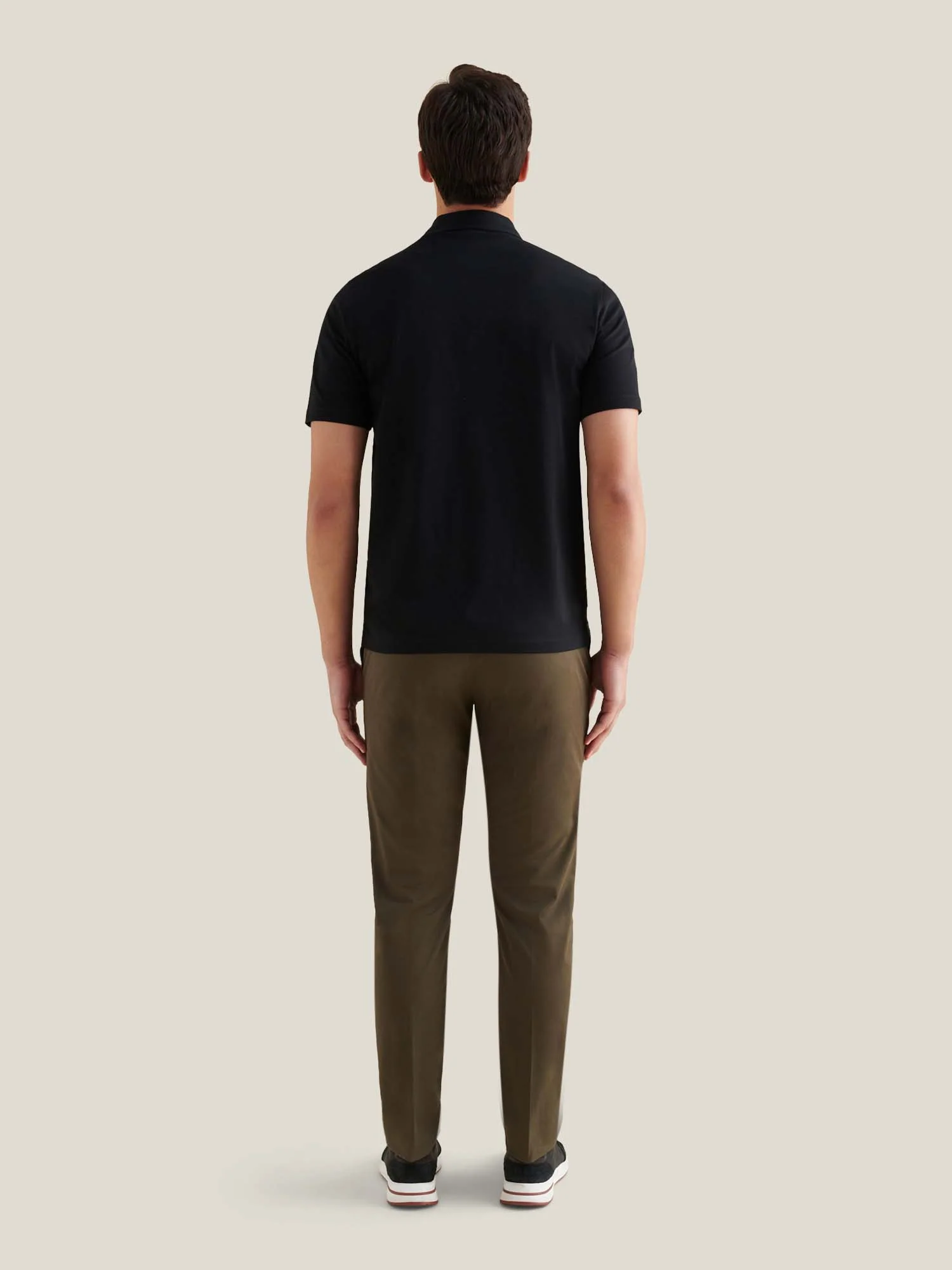 Wardour Mercerised Cotton Polo Shirt in Black - Image 4
