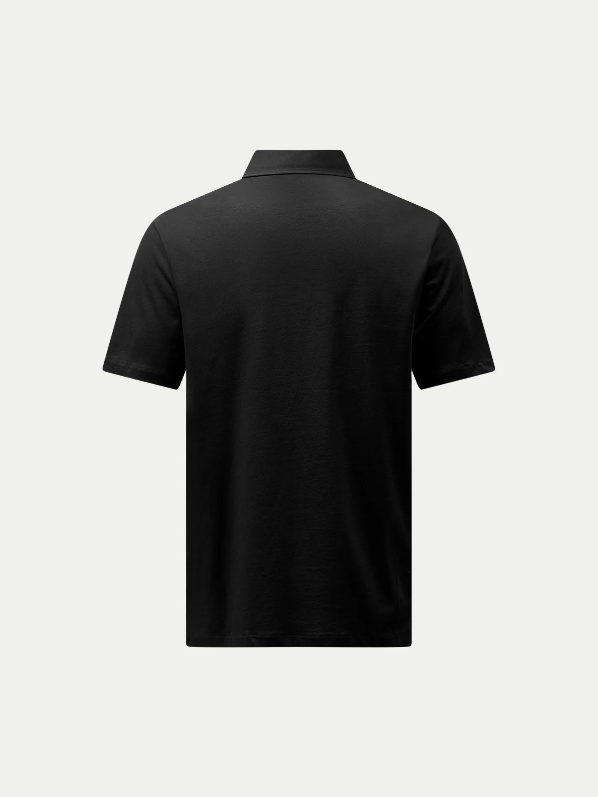 Wardour Mercerised Cotton Polo Shirt in Black - Image 6