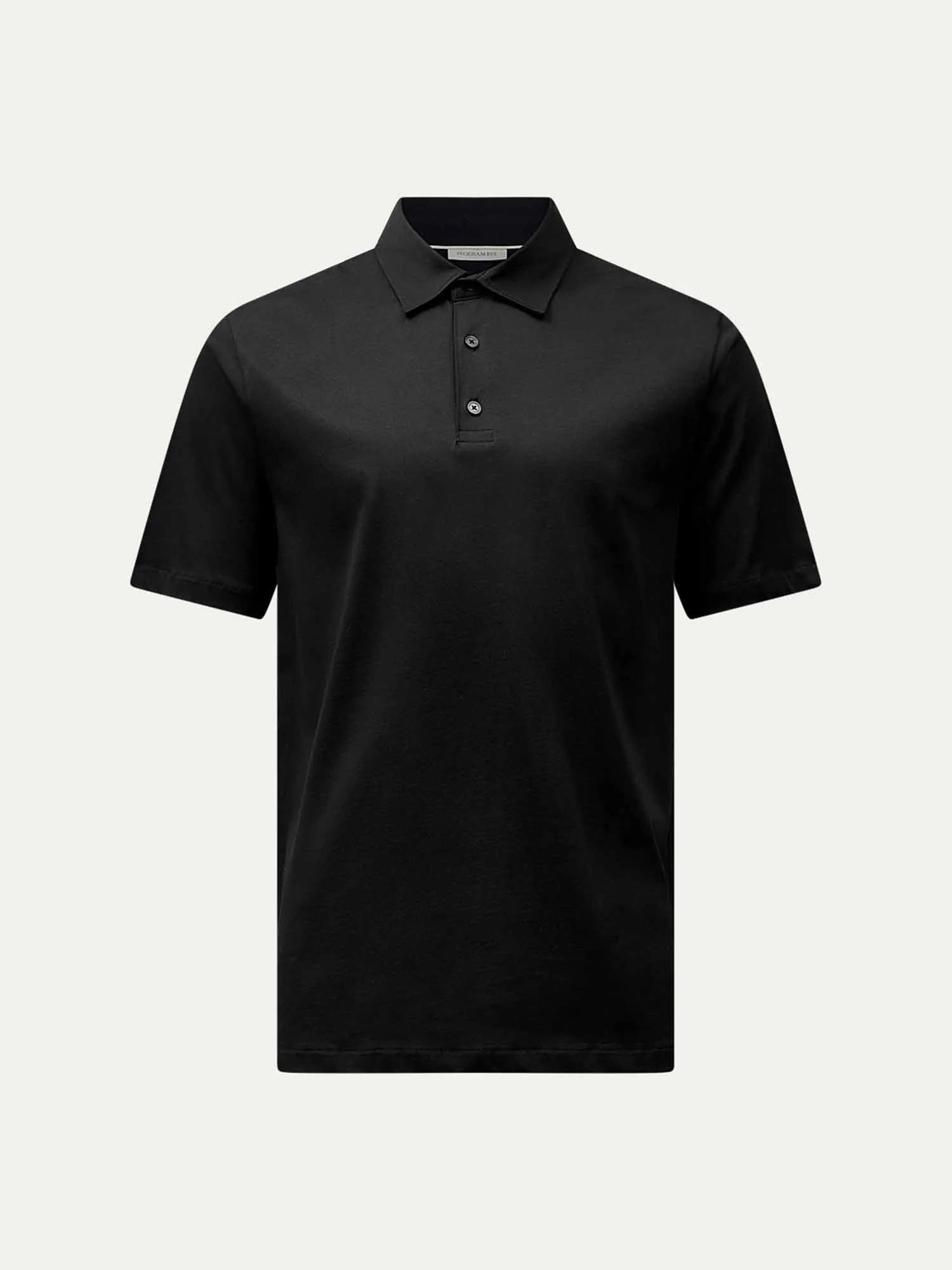 Wardour Mercerised Cotton Polo Shirt in Black - Image 8