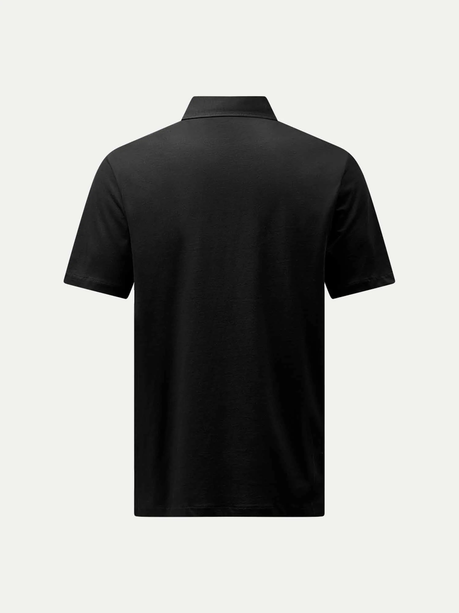 Wardour Mercerised Cotton Polo Shirt in Black - Image 9