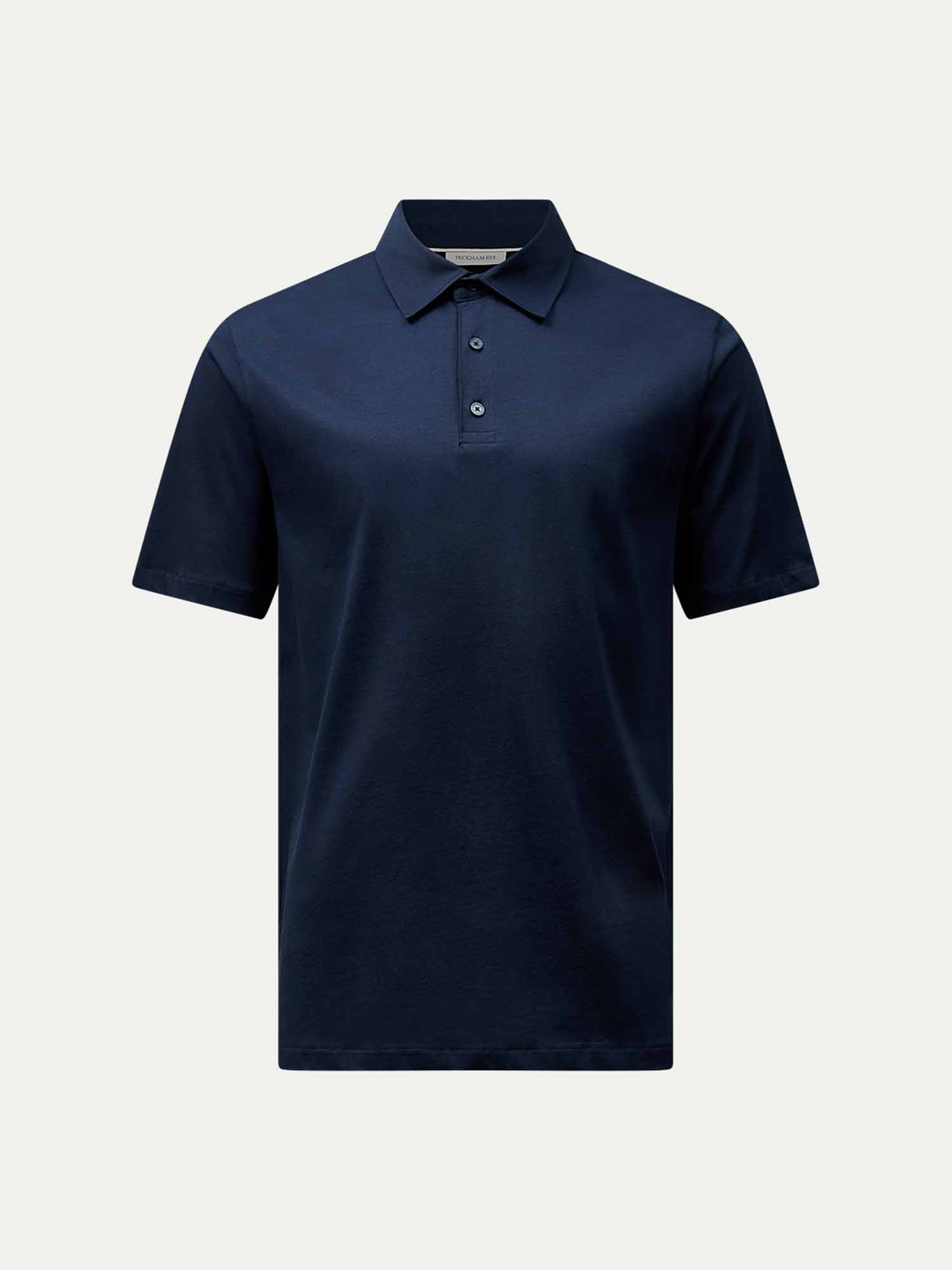 Wardour Mercerised Cotton Polo Shirt in Dark Sapphire Navy - Image 8