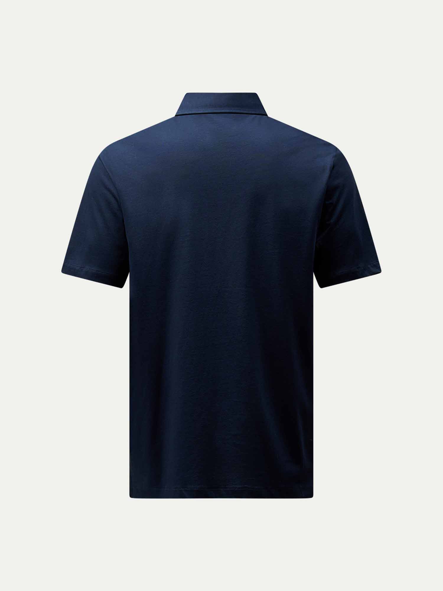 Wardour Mercerised Cotton Polo Shirt in Dark Sapphire Navy - Image 9