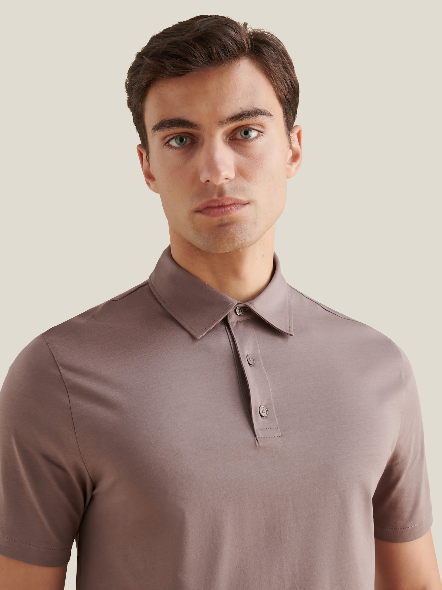 Wardour Mercerised Cotton Polo Shirt in Iron - Image 3