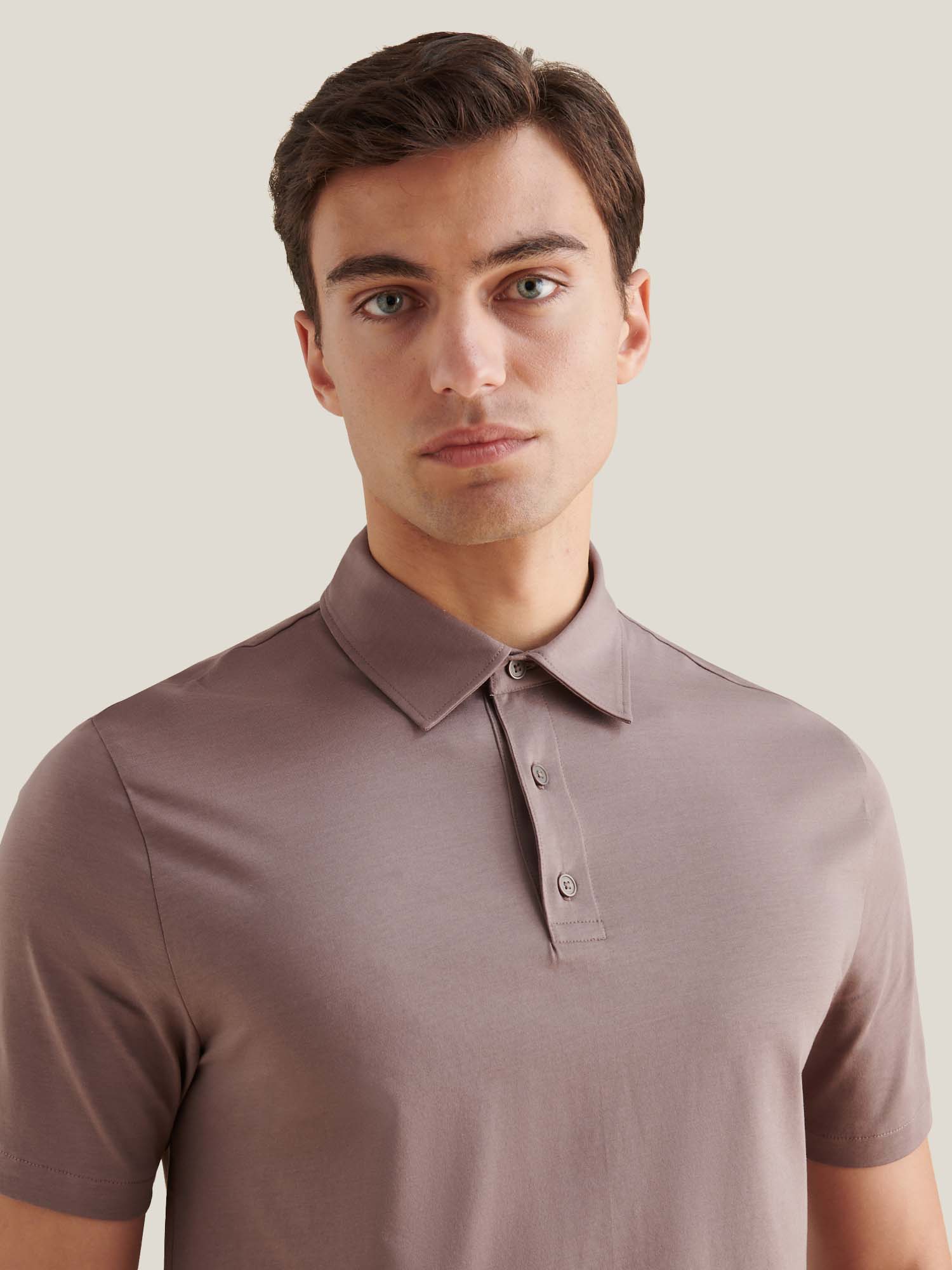 Wardour Mercerised Cotton Polo Shirt in Iron - Image 6