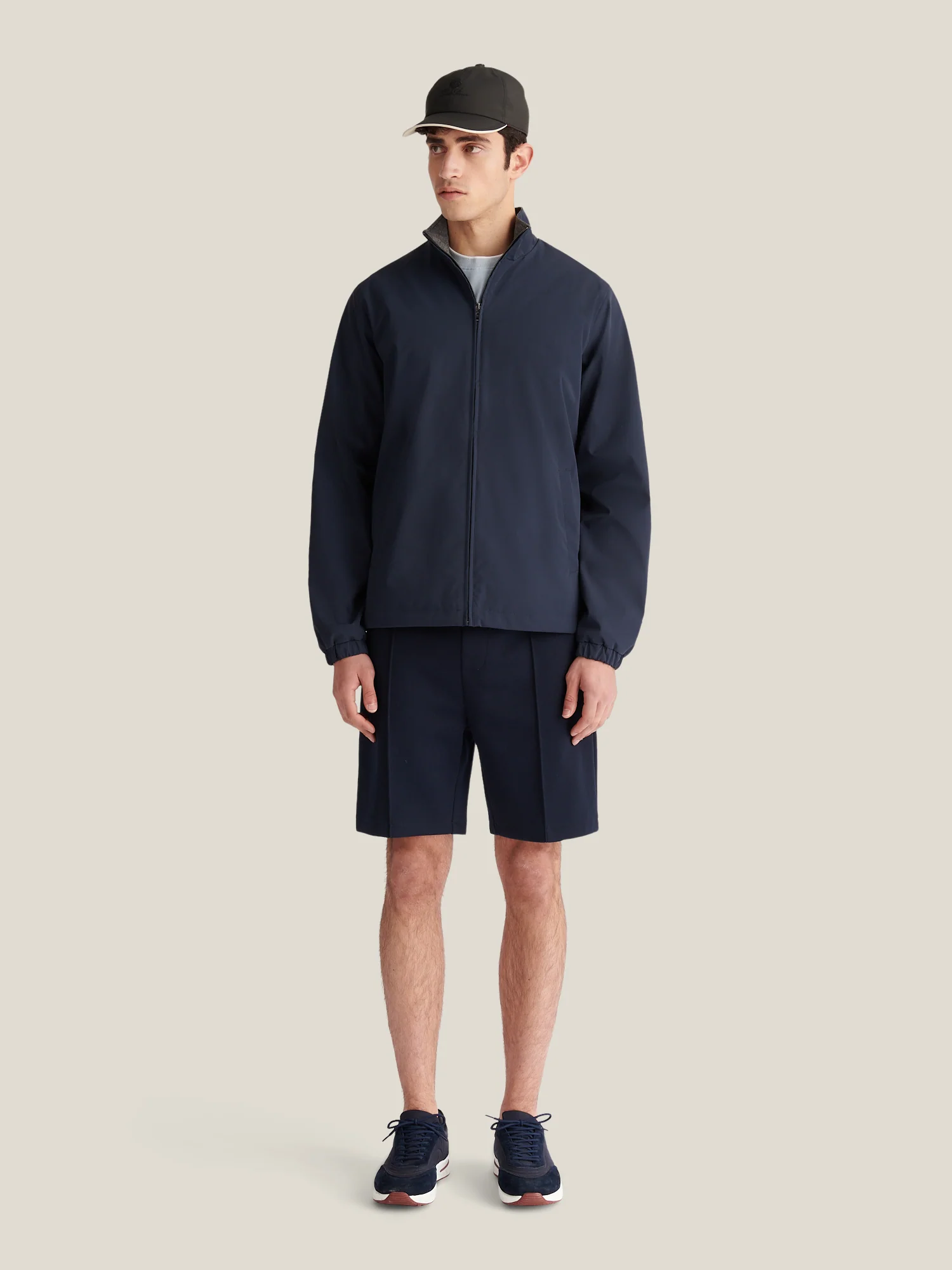 Versailles Zip Jacket in Dark Sapphire Navy - Image 2