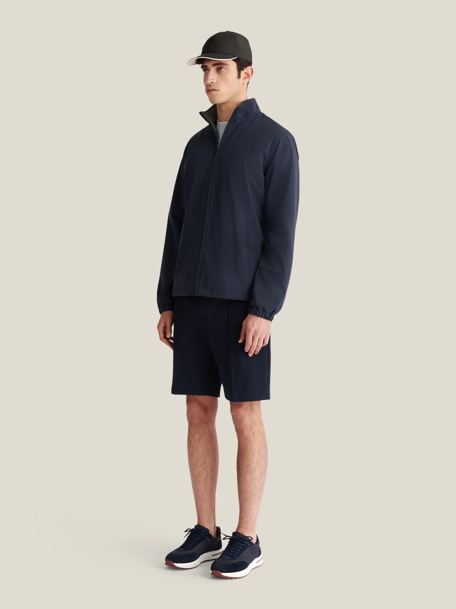 Versailles Zip Jacket in Dark Sapphire Navy - Image 3