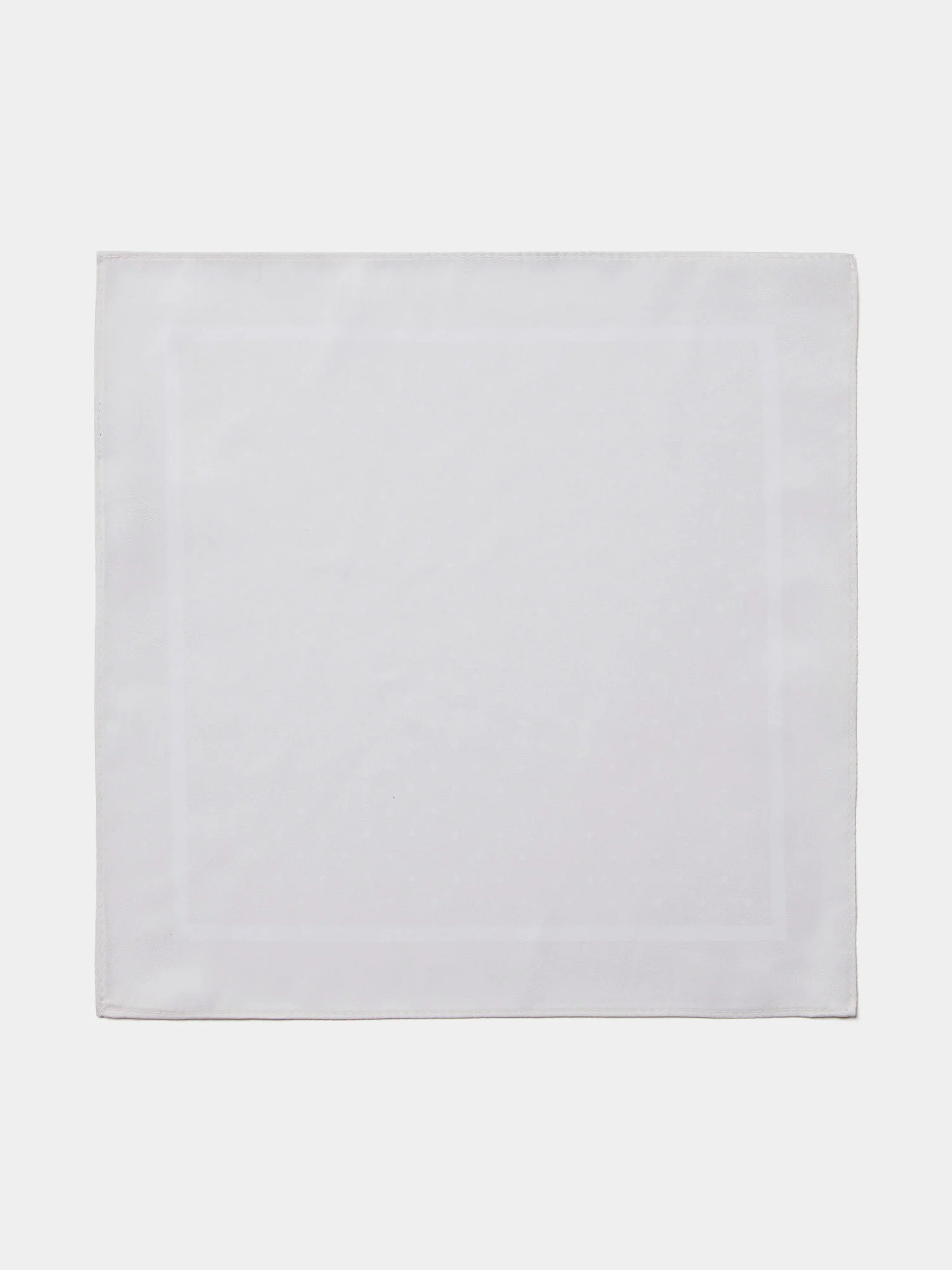Polka Dot Pocket Square in Egret - Image 3