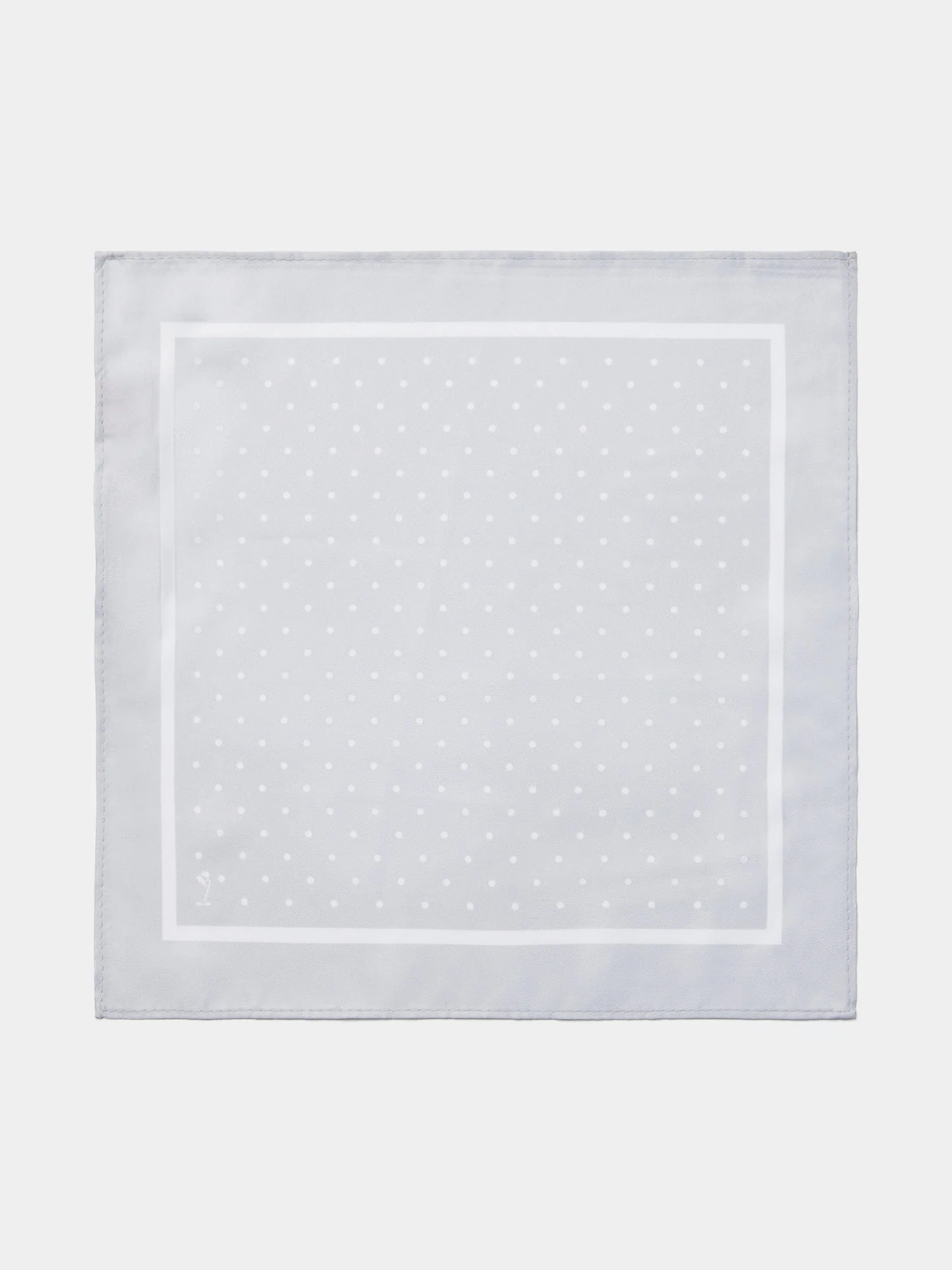 Polka Dot Pocket Square in Luna Rock - Image 3