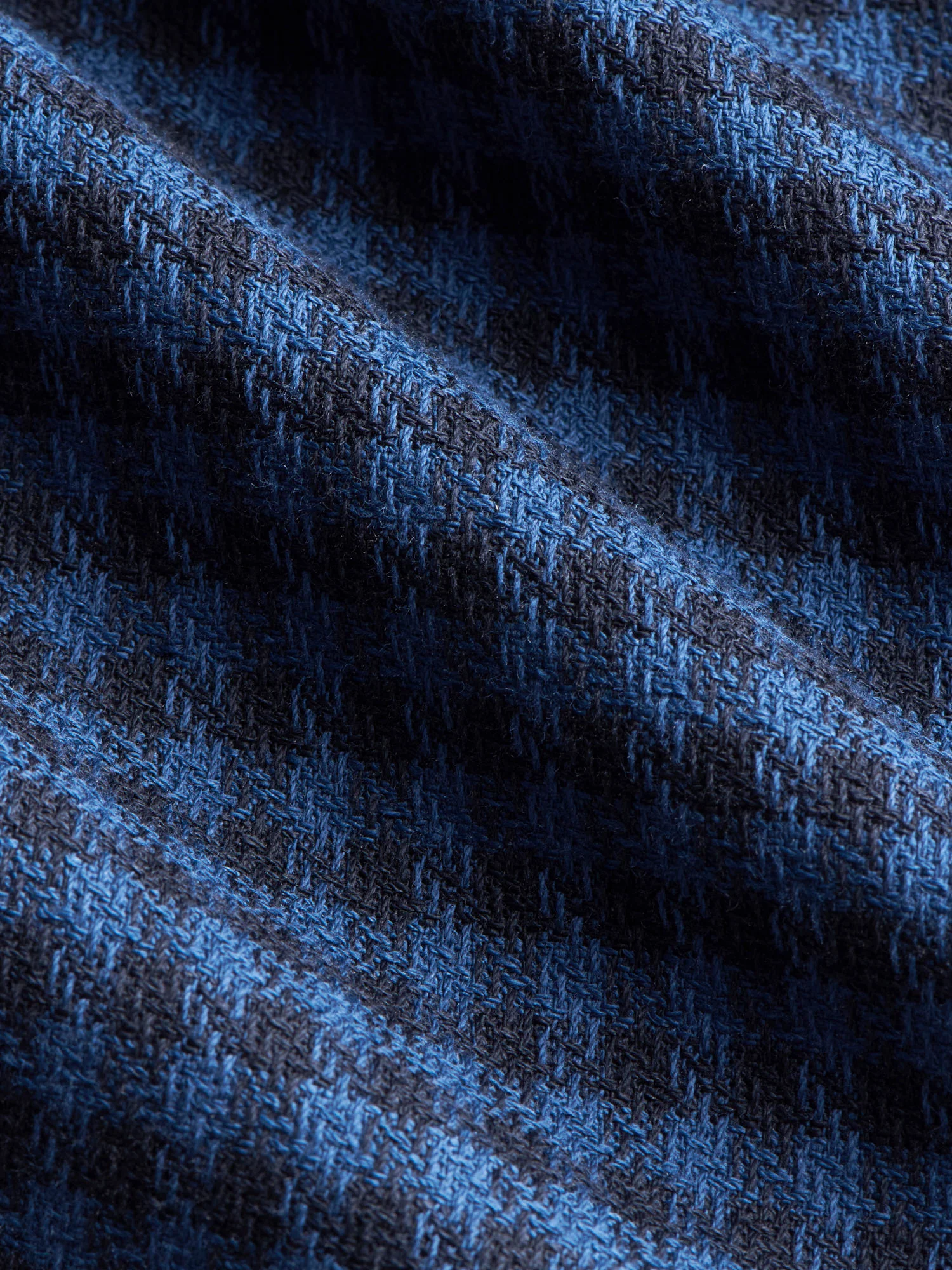Linen-Blend Houndstooth Blazer in Navy Blue - Image 5